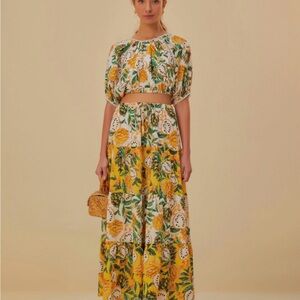 Farm Rio Biriba Top and Skirt SET - Size Small